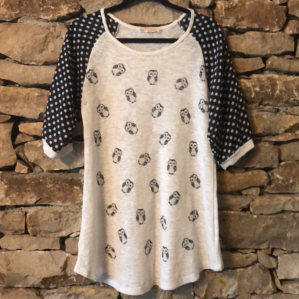Cute owl tunic sized XL